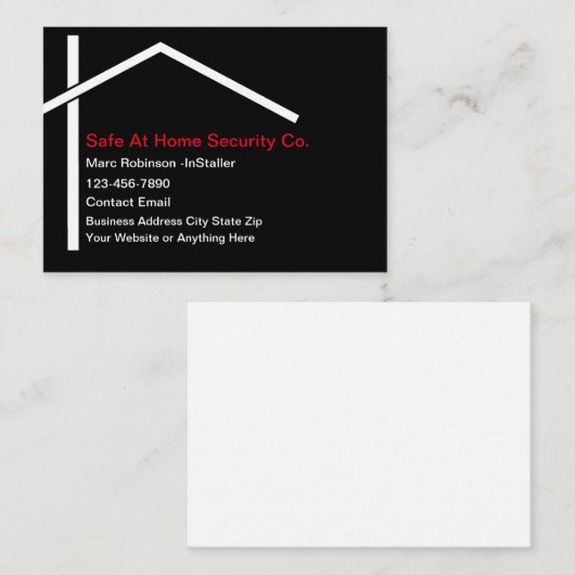 Home Security Services Visitekaartje (Voorkant / Achterkant)