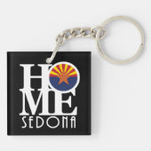 HOME Sedona Arizona Acryl Sleutelhanger (Achterkant)