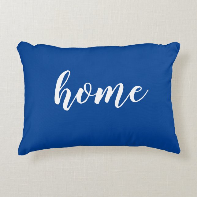 Home Sentiment Blue Accent Kussen (Voorkant)