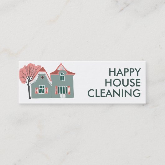 Home Services Charming Cute House Cleaning Home Se Mini Visitekaartje (Voorkant)