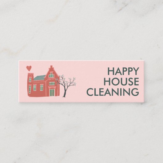 Home Services Charming Cute House Cleaning Home Se Mini Visitekaartje (Voorkant)