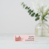 Home Services Charming Cute House Cleaning Home Se Mini Visitekaartje (Staand voorkant)