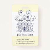 Home Services Charming House Cleaning Badge (Voorkant)