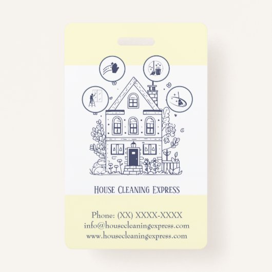 Home Services Charming House Cleaning Badge (Voorkant)