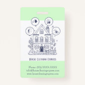 Home Services Charming House Cleaning Badge (Voorkant)