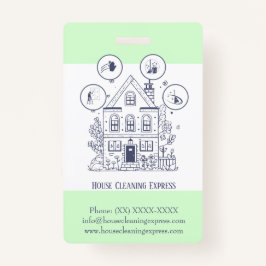 Home Services Charming House Cleaning Badge