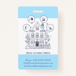 Home Services Charming House Cleaning Badge