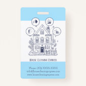 Home Services Charming House Cleaning Badge (Achterkant)