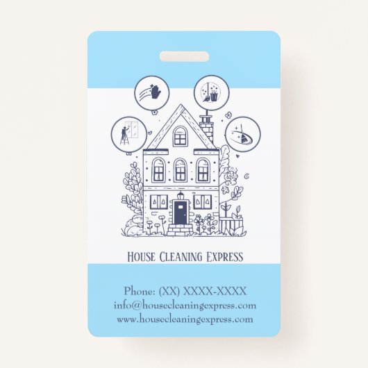 Home Services Charming House Cleaning Badge (Achterkant)