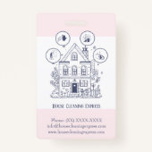 Home Services Charming House Cleaning Badge (Voorkant)