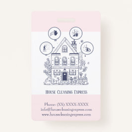 Home Services Charming House Cleaning Badge