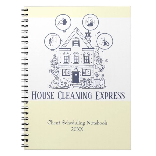 Home Services Charming House Cleaning Notitieboek (Voorkant)