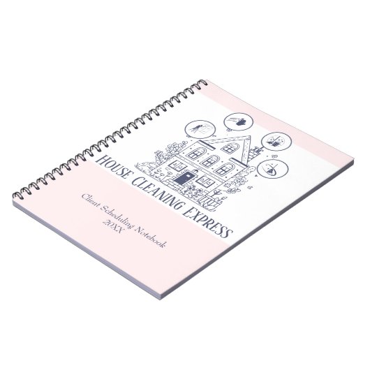 Home Services Charming House Cleaning Notitieboek (Linkerzijde)