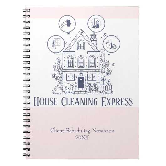 Home Services Charming House Cleaning Notitieboek (Voorkant)