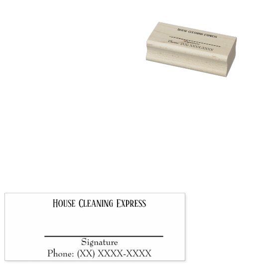 Home Services Charming House Cleaning Rubberstempel (Gestempeld)