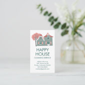 Home Services Charming House Cleaning Visitekaartje (Staand voorkant)