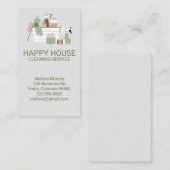 Home Services Charming House Cleaning Visitekaartje (Voorkant / Achterkant)