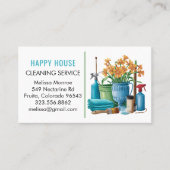 Home Services Charming House Cleaning Visitekaartje (Voorkant)