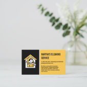 Home Services | Logo voor het reinigen van vloeist Visitekaartje (Staand voorkant)