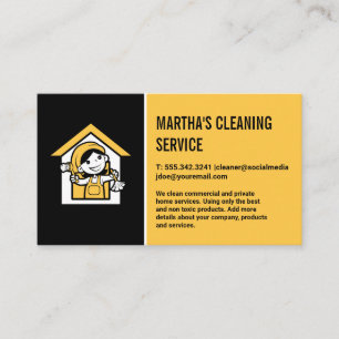 Home Services Logo voor het reinigen van vloeist Visitekaartje
