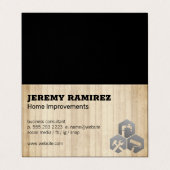 Home Services-pictogram | Houten Borden Visitekaartje (Buitenkant ongevouwen)