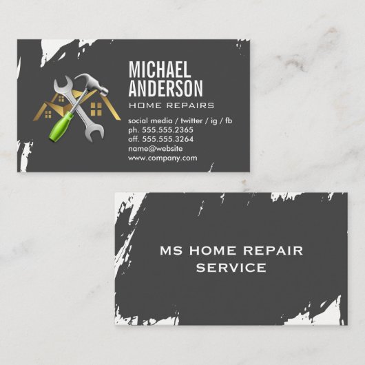 Home Services  Reparatie | Hardware Gereedschap Visitekaartje (Voorkant / Achterkant)