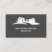 Home Services Reparatie | Timmerwerktuigen Logo Visitekaartje (Achterkant)