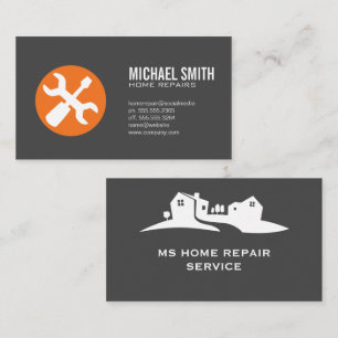 Home Services Reparatie   Timmerwerktuigen Logo Visitekaartje