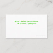 Home Services Visitekaartjes (Achterkant)
