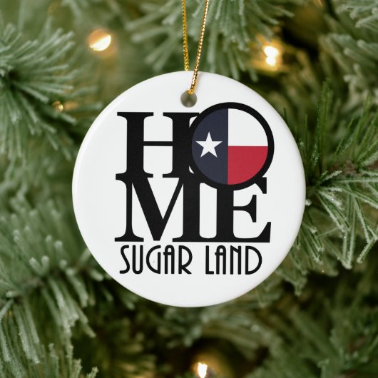HOME Sgar Land Texas Keramisch Ornament (Boom)