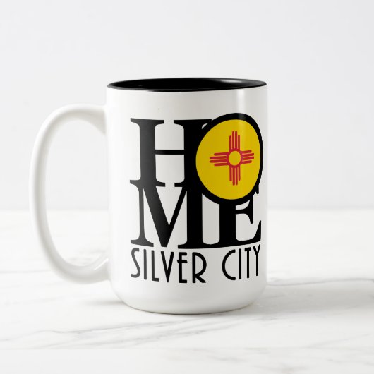 HOME Silver City 15oz Tweekleurige Koffiemok (Links)