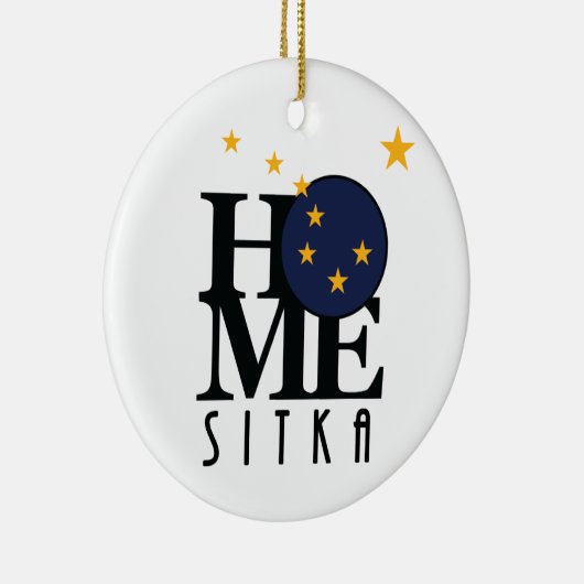HOME Sitka Alaska Keramisch Ornament (Rechts)