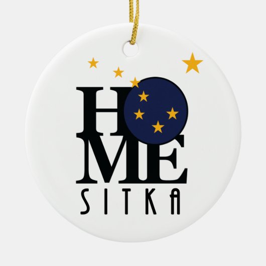 HOME Sitka Alaska Keramisch Ornament (Voorkant)