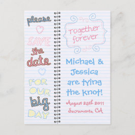 Home Sketch Save the Date Notitieboek Briefkaart