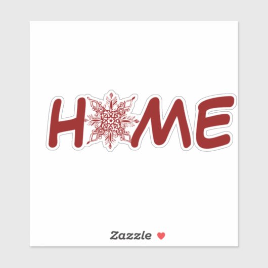 Home sneeuwvlok sticker (Vel)