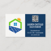 Home Solar Logo | Visitekaartje QR-scancode (Voorkant)