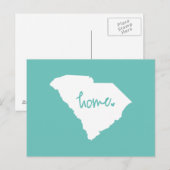 Home South Carolina Custom Color Briefkaart (Voorkant / Achterkant)