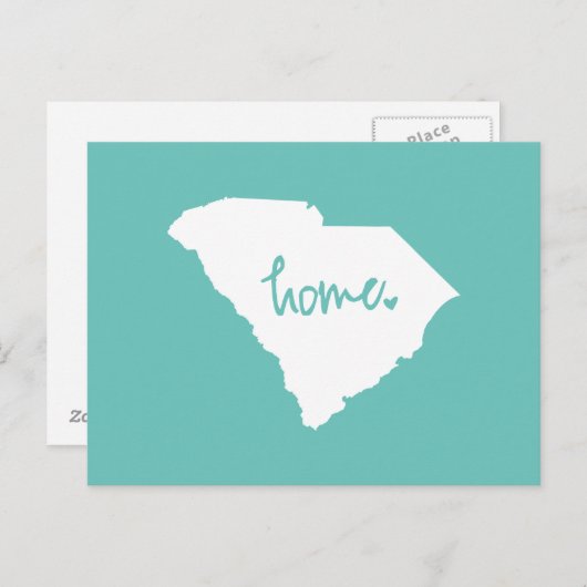 Home South Carolina Custom Color Briefkaart (Voorkant / Achterkant)