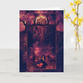 Home Spooky Home - Blank Note Wenskaart Kaart (Gele Bloem)