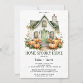 Home Spooky Home Halloween Feest Kaart (Voorkant)