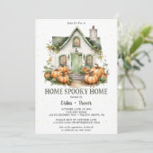 Home Spooky Home Halloween Feest Kaart (Staand voorkant)