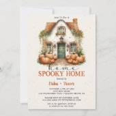 Home Spooky Home Halloween Feest Kaart (Voorkant)