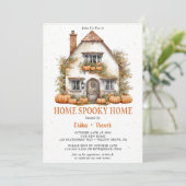 Home Spooky Home Halloween Feest Kaart (Staand voorkant)