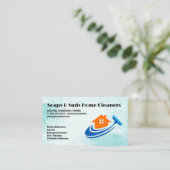 Home Squeegee Logo | Commerciële reiniging Visitekaartje (Staand voorkant)