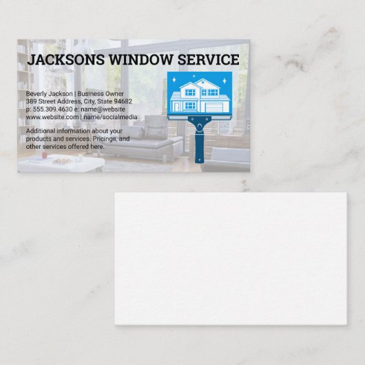 Home Squeegee Logo | Windows-services Visitekaartje (Voorkant / Achterkant)