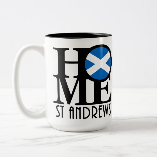 HOME St Andrews Scotland 15oz Tweekleurige Koffiemok (Links)