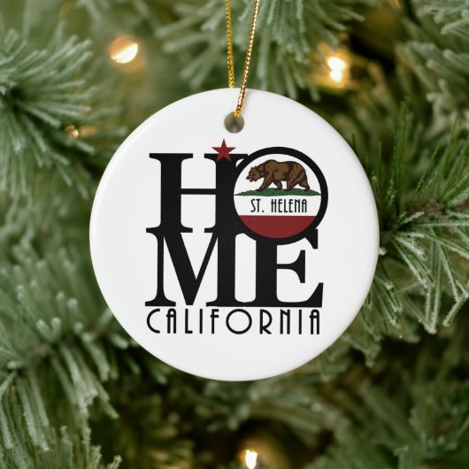 HOME St. Helena California Keramisch Ornament (Boom)