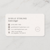 Home Stager Feminine Professional Visitekaartje (Achterkant)