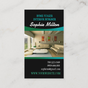 Home Stager Interieur Ontwerper Fotosjabloon Visitekaartje