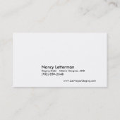 Home Stager Interior Designer Visitekaartje (Achterkant)